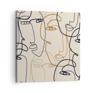 Bild auf Leinwand - Leinwandbild - Das Porträt wird multipliziert - 60x60 cm