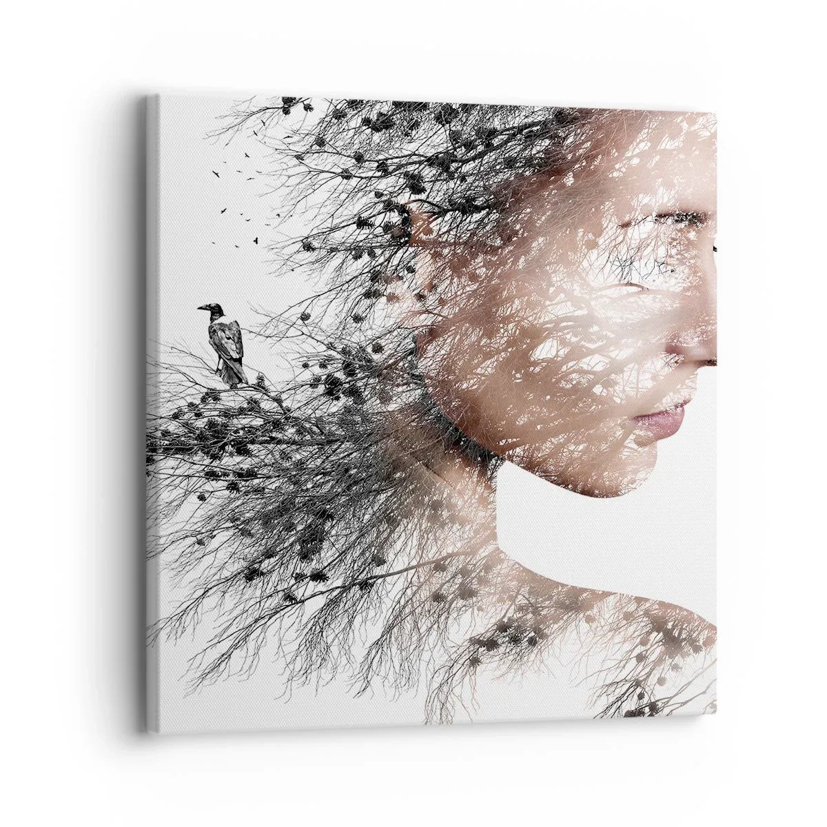 Bild auf Leinwand - Leinwandbild - Der Geist des Waldes - 30x30 cm
