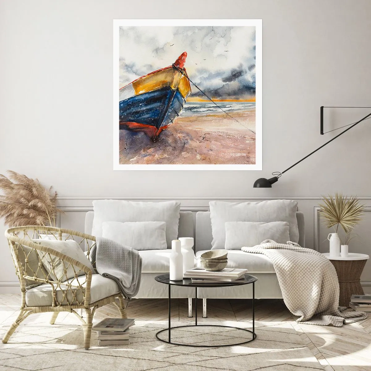 Poster - Erholung am Ufer - 50x50 cm