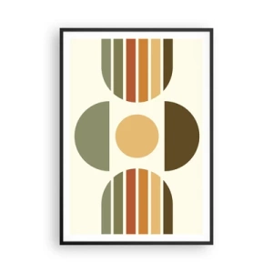 Poster in einem schwarzem Rahmen - In Erdtönen - 70x100 cm