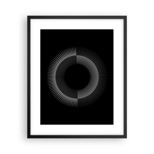 Poster in einem schwarzem Rahmen - Schwarze Sonne - 40x50 cm