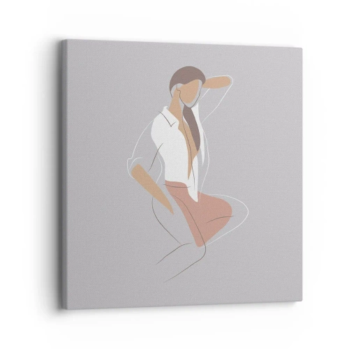 Bild auf Leinwand - Leinwandbild - Umriss der Anmut - 30x30 cm