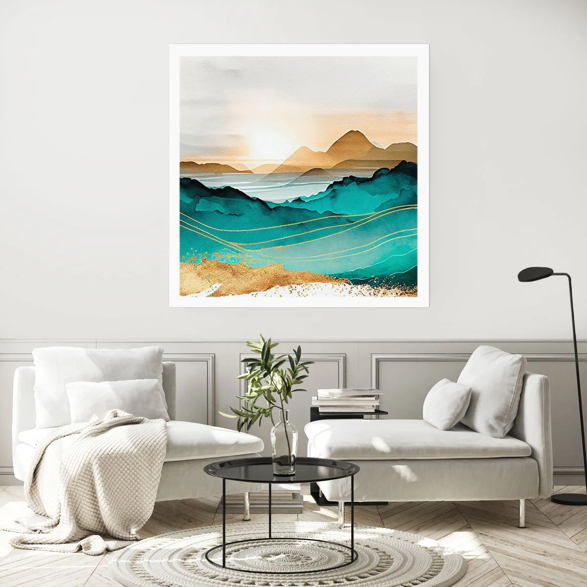 Poster - Am Rande der Abstraktion – Landschaft - 50x50 cm