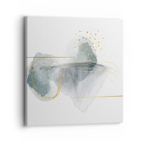 Bild auf Leinwand - Leinwandbild - Über das Verhältnis von Grau und Gold - 30x30 cm