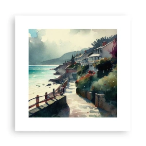 Poster - Mittelmeerstadt - 30x30 cm