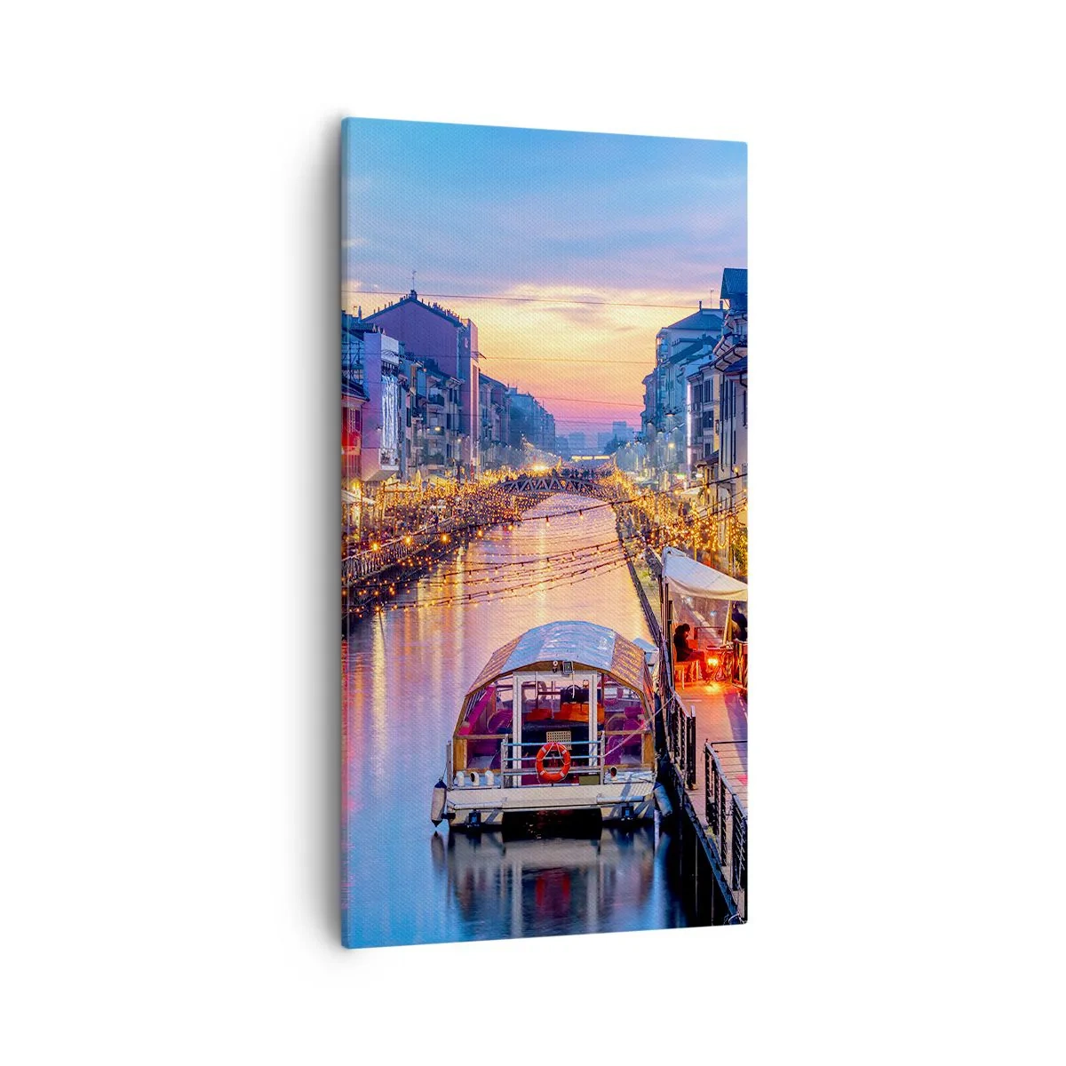 Bild auf Leinwand - Leinwandbild - Ein Abend voller Licht und Spaß - 55x100 cm