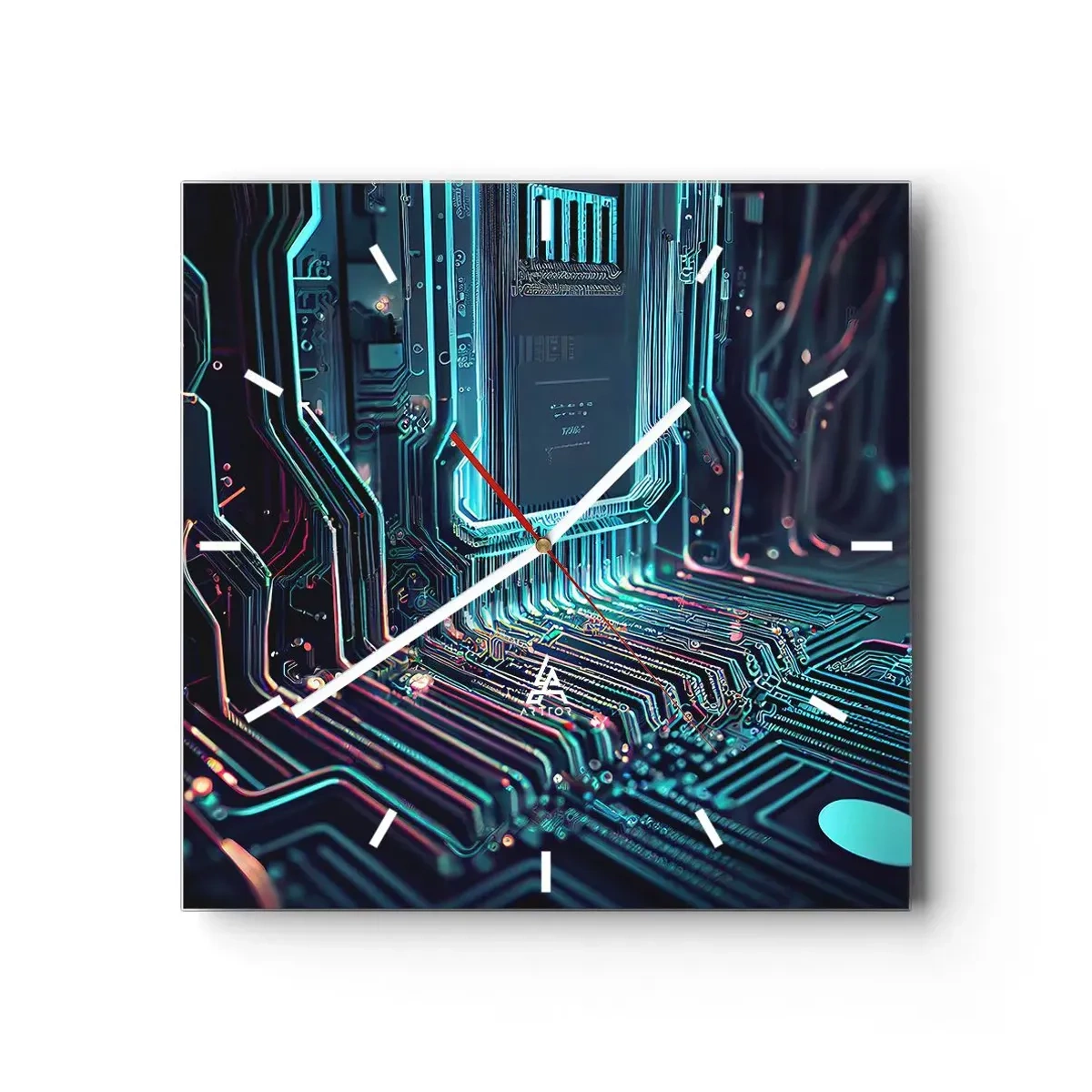 Wanduhr - Glasuhr - Ich denke nur… - 40x40 cm