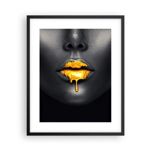 Poster in einem schwarzem Rahmen - Goldmaul - 40x50 cm