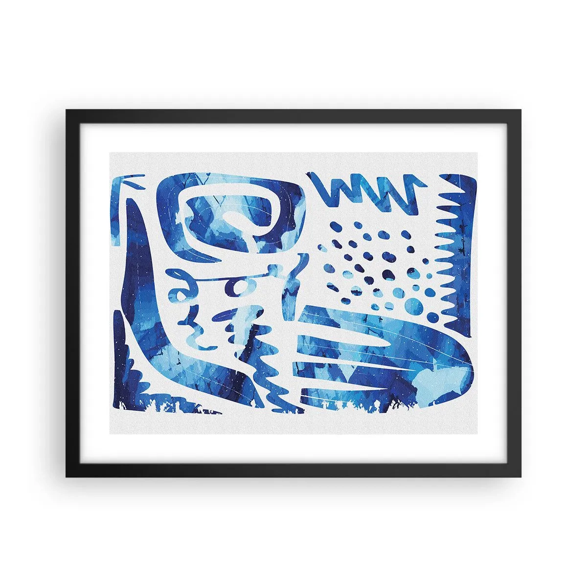 Poster in einem schwarzem Rahmen - Zurück zu den Wurzeln - 50x40 cm