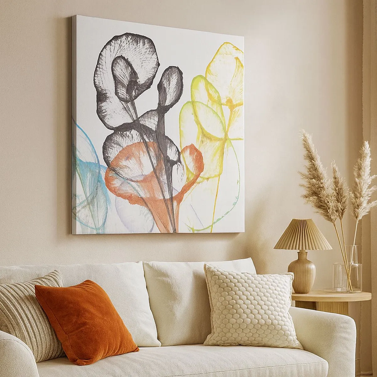 Bild auf Leinwand - Leinwandbild - Blumen mit Seele - 30x30 cm