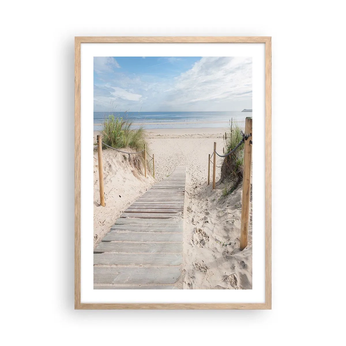 Poster in einem Rahmen aus heller Eiche - Bis zum Horizont - 50x70 cm