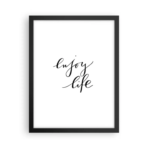 Poster in einem schwarzem Rahmen - Nichts hinzufügen… - 30x40 cm