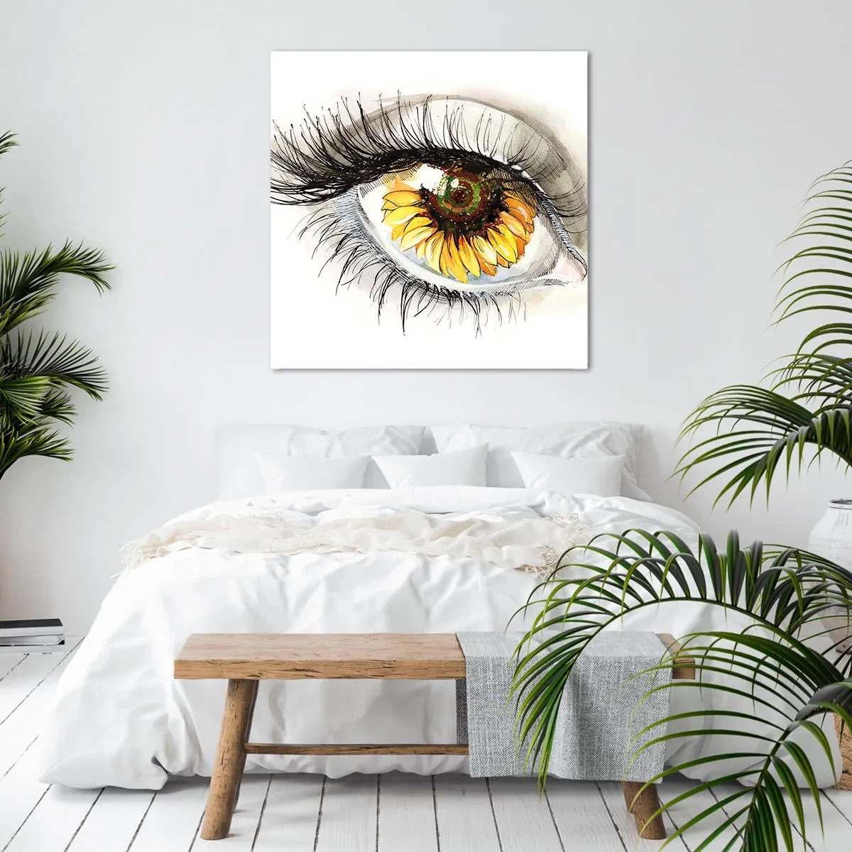 Bild auf Leinwand - Leinwandbild - Ein Look so heiß wie der Sommer - 50x50 cm