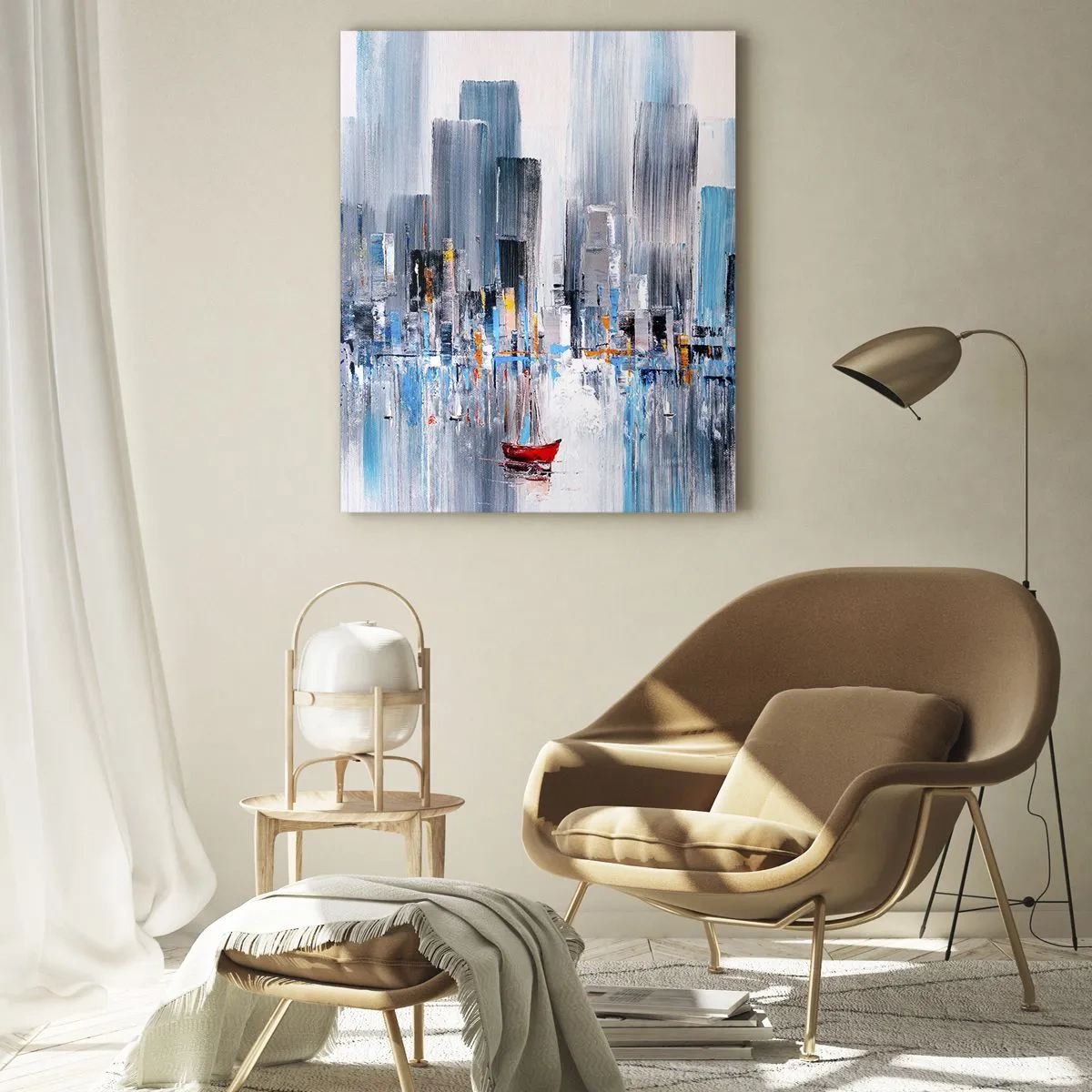 Glasbild - Bild auf glas - Metropole an der Bucht - 70x100 cm