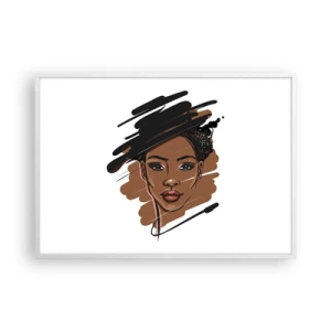 Poster in einem weißen Rahmen - Süß wie Schokolade - 100x70 cm