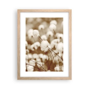 Poster in einem Rahmen aus heller Eiche - Flauschiges Kornfeld - 30x40 cm