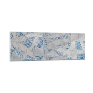 Glasbild - Bild auf glas - In einem blaugrauen Labyrinth - 90x30 cm