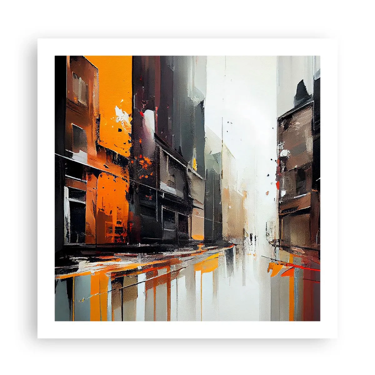 Poster - Regnerischer Tag - 60x60 cm