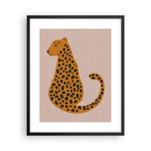 Poster in einem schwarzem Rahmen - Leopardenmuster ist ein modisches Muster - 40x50 cm