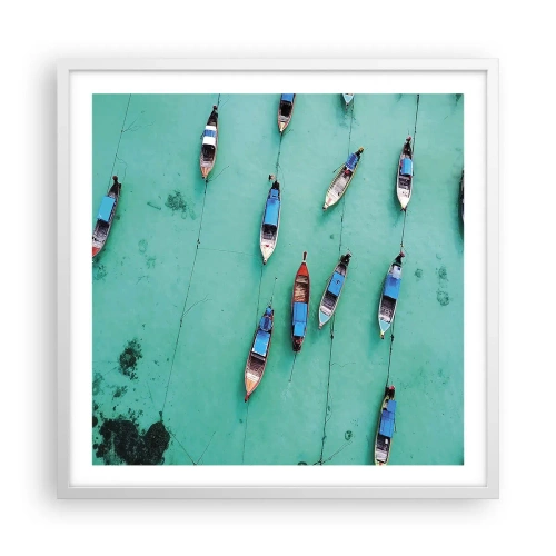 Poster in einem weißen Rahmen - In freudiger Erwartung - 60x60 cm