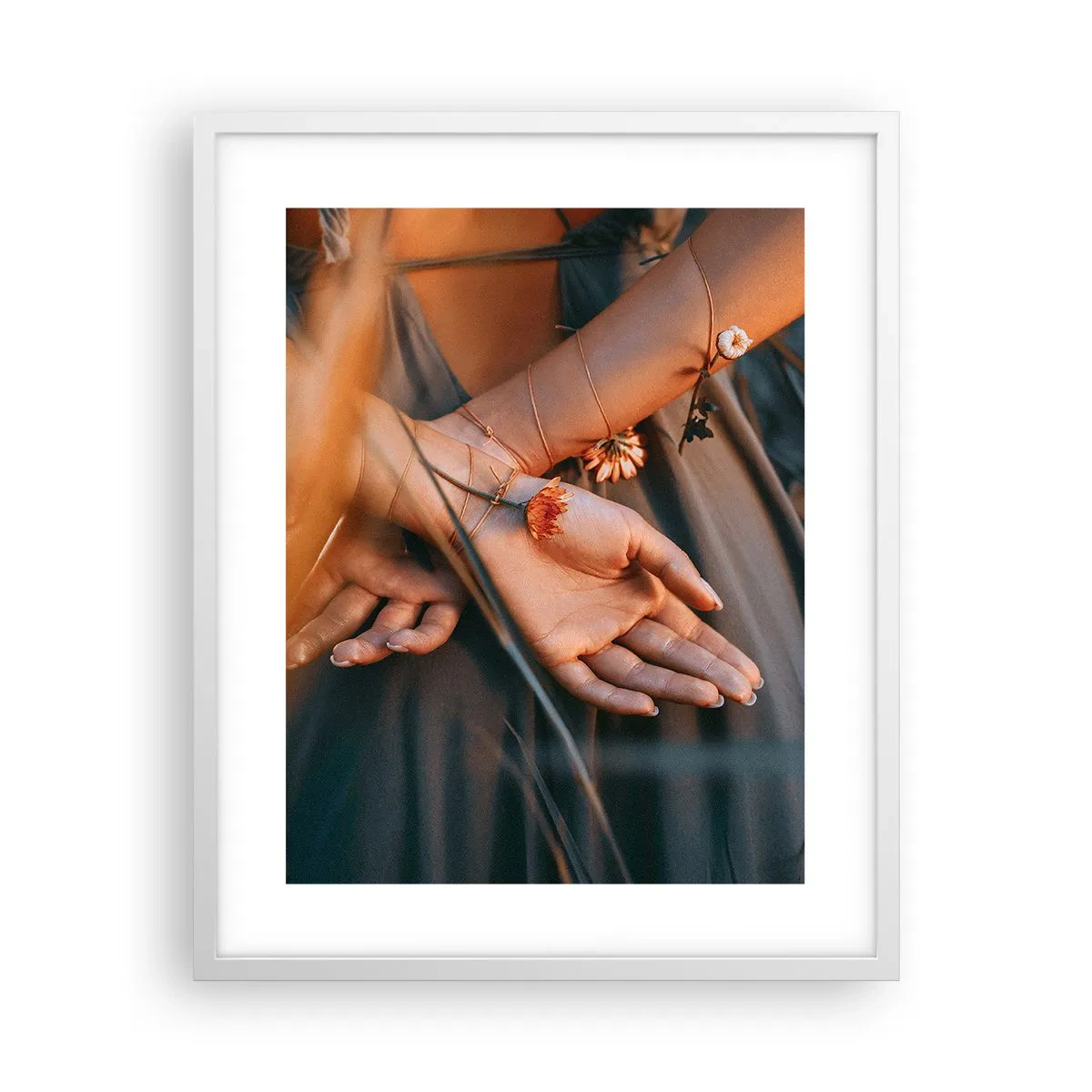 Poster in einem weißen Rahmen - Verbunden mit der Natur - 40x50 cm