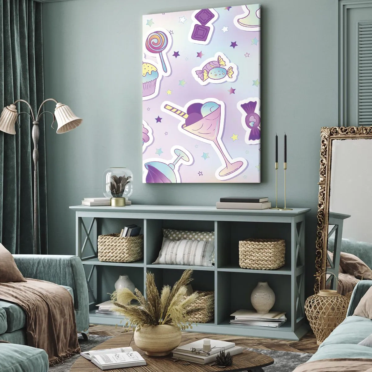 Bild auf Leinwand - Leinwandbild - Dass es jeden Tag ein Geburtstag wäre - 65x120 cm