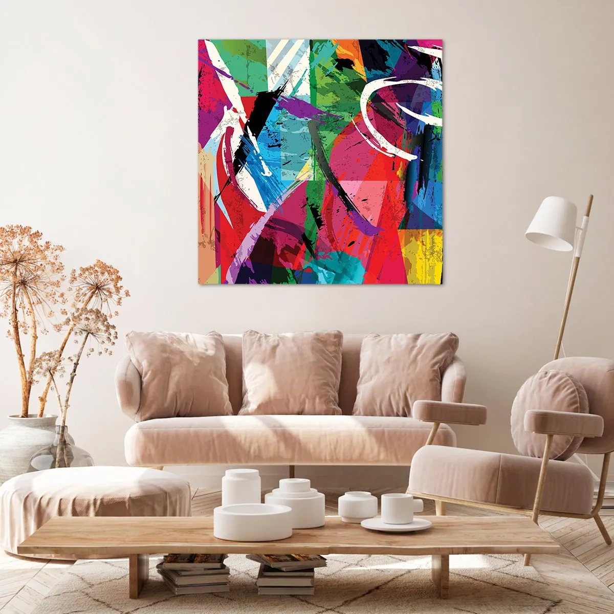 Bild auf Leinwand - Leinwandbild - Schnell, spritzig und springt - 60x60 cm