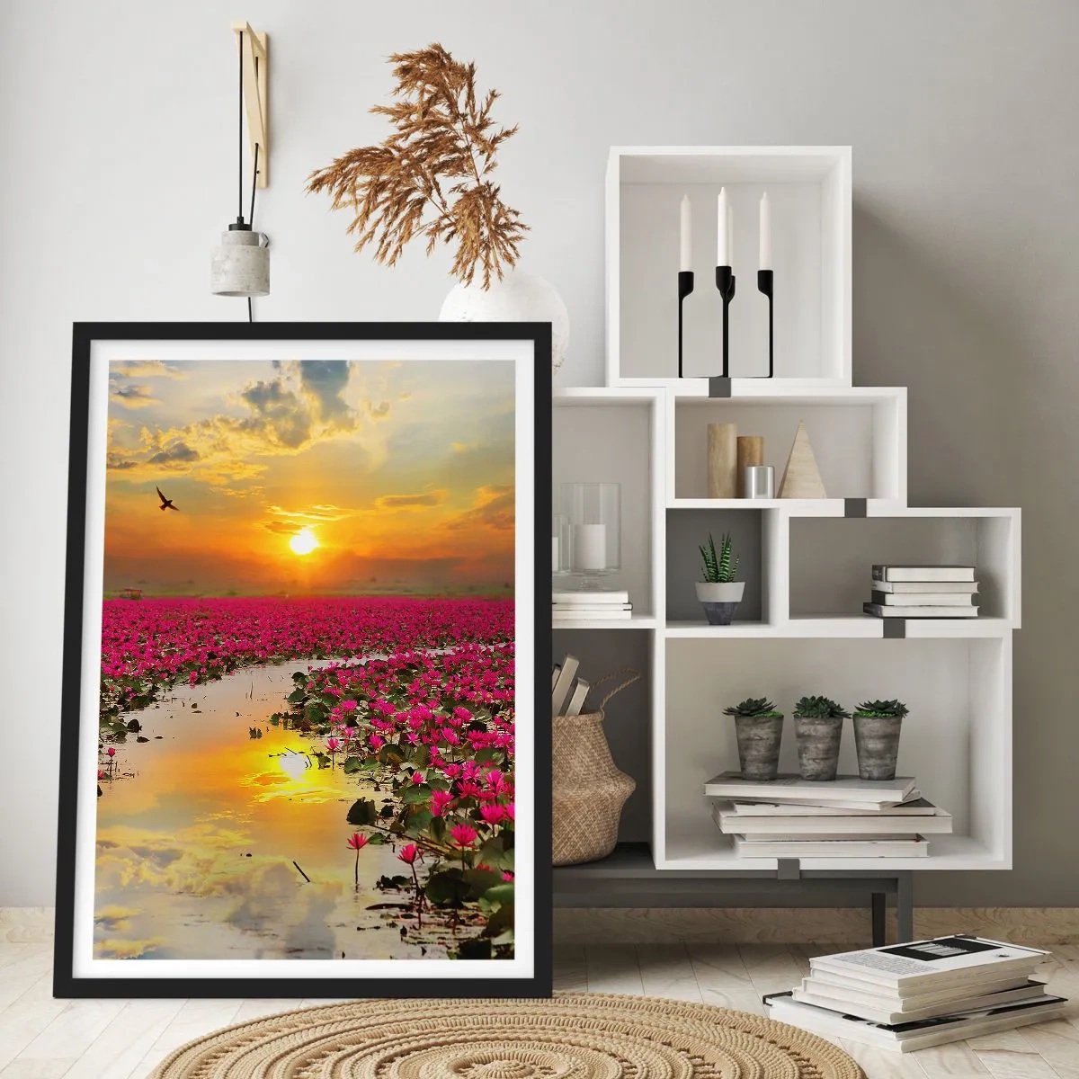 Poster in einem schwarzem Rahmen - Das geheime Leben des Sees - 40x50 cm