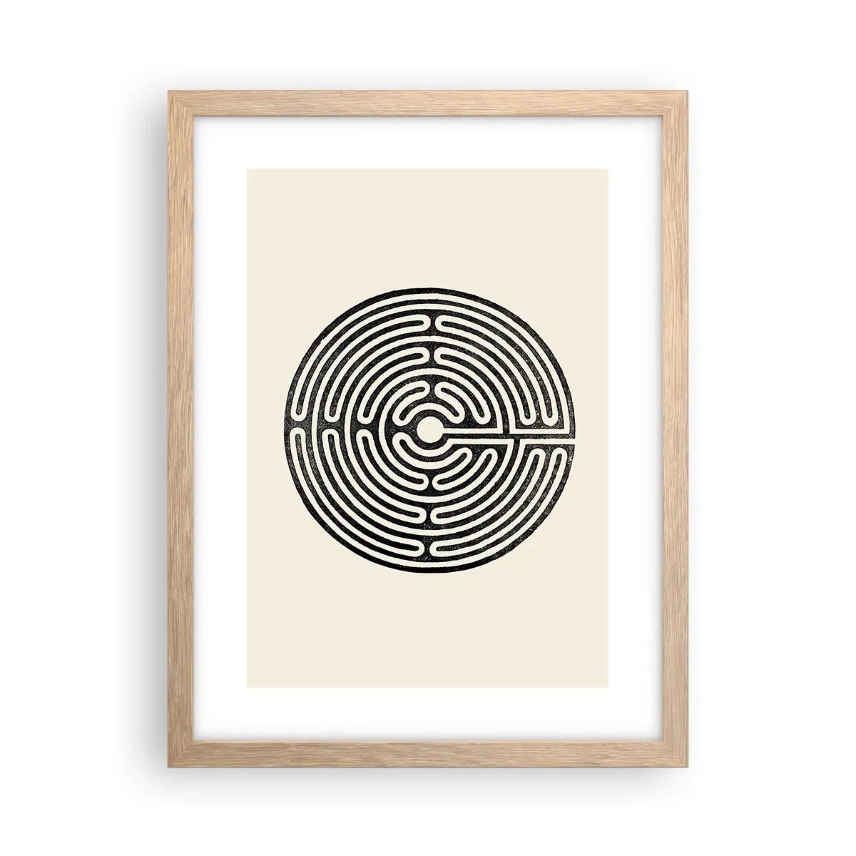 Poster in einem Rahmen aus heller Eiche - Geheimnisvolle Ordnung - 30x40 cm