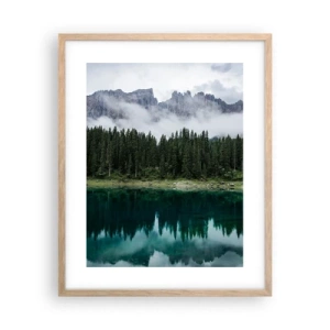 Poster in einem Rahmen aus heller Eiche - Leise, leise, lass uns das Trinkwasser nicht wecken ... - 40x50 cm