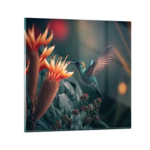 Glasbild - Bild auf glas - Wirklich buntes Leben - 50x50 cm