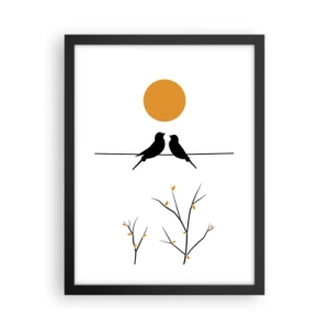 Poster in einem schwarzem Rahmen - Abend der Nachtigallen - 30x40 cm