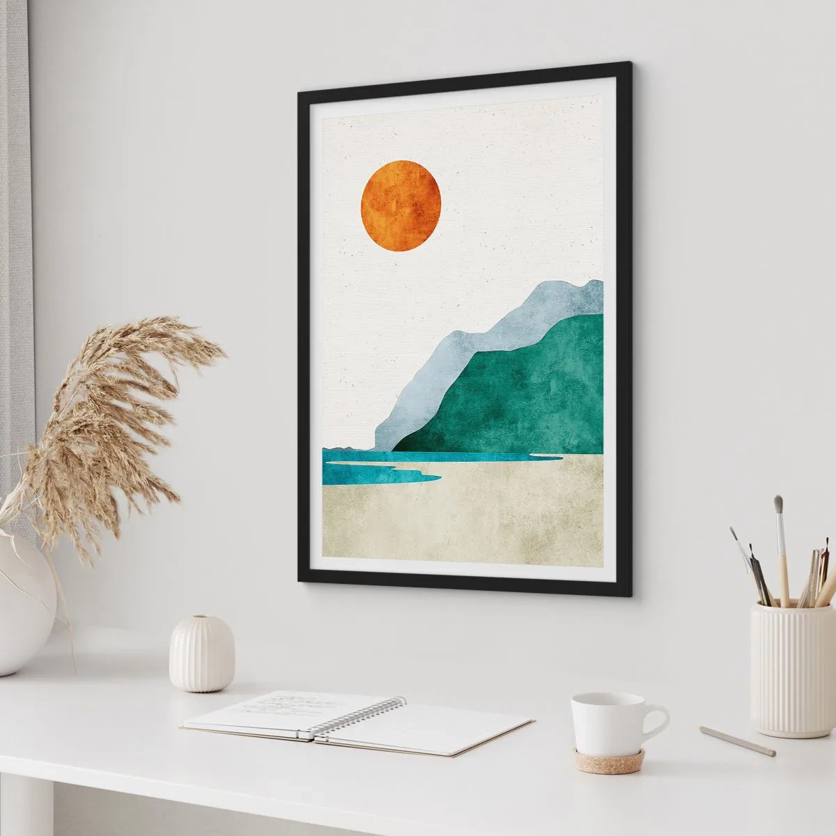 Poster in einem schwarzem Rahmen - Landschaft, wie sie sein sollte - 30x40 cm