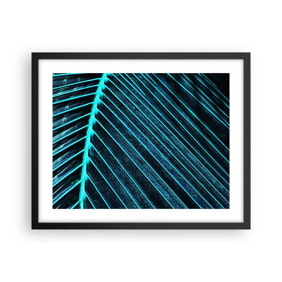 Poster in einem schwarzem Rahmen - Grüne Textur - 50x40 cm
