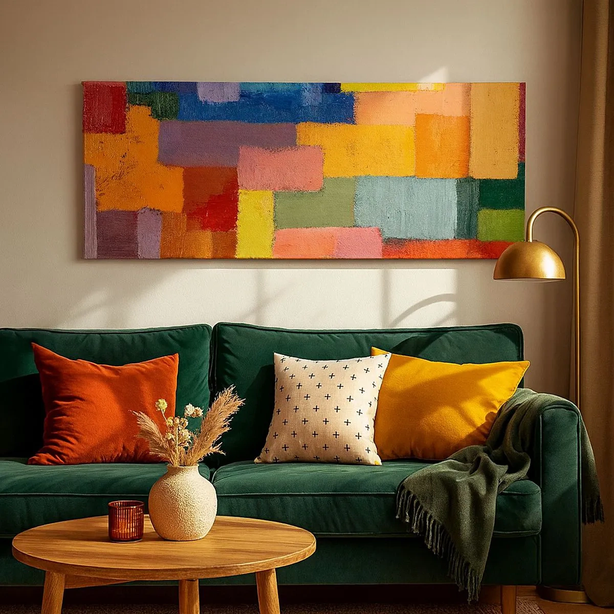 Bild auf Leinwand - Leinwandbild - Jeder ist anders, alle bunt - 100x40 cm