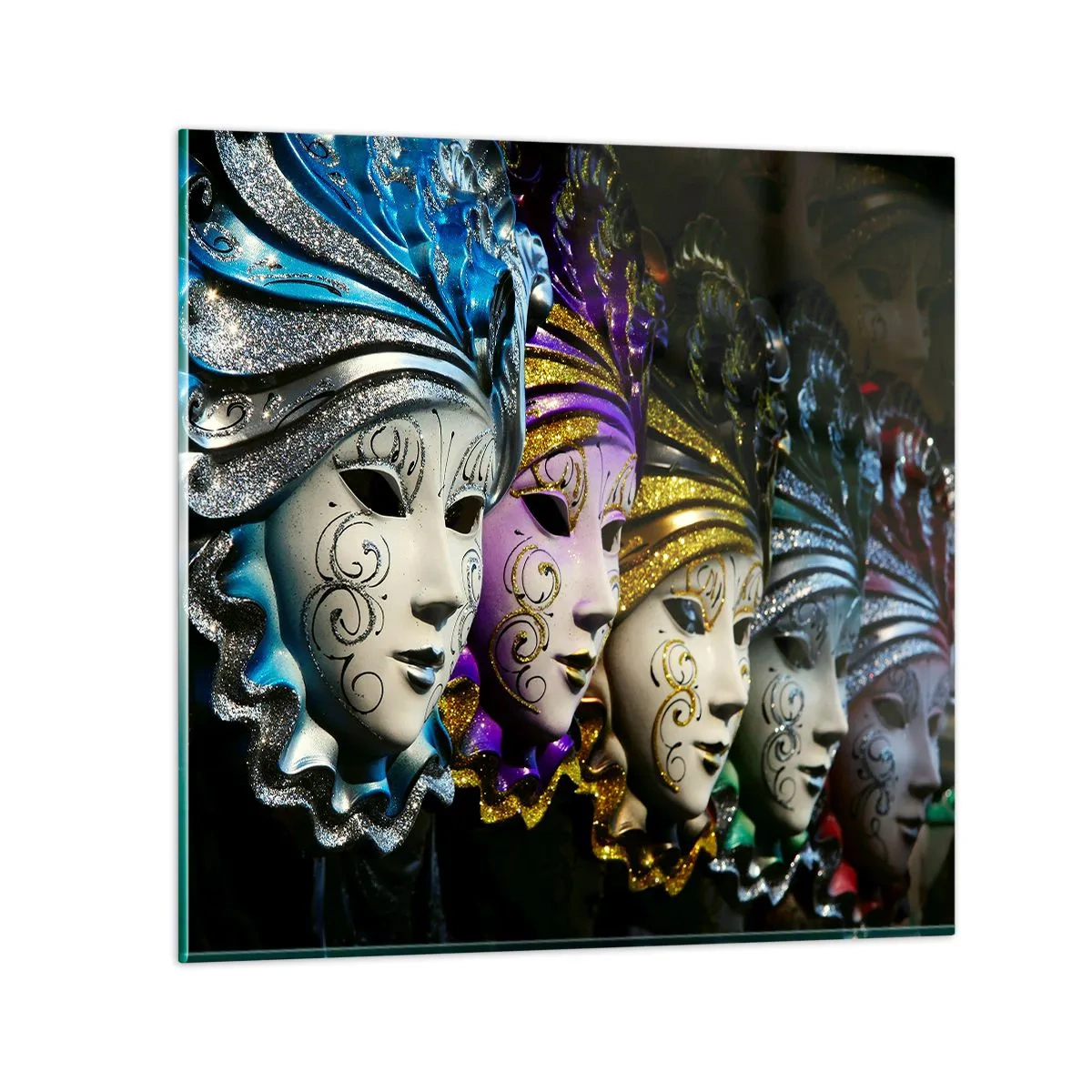 Glasbild - Bild auf glas - Geheimnis in Gold und Silber - 50x50 cm