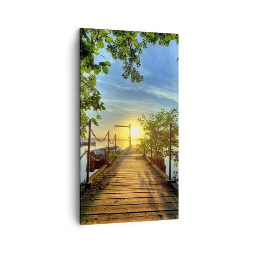 Bild auf Leinwand - Leinwandbild - Westen auf dem Wasser - 45x80 cm