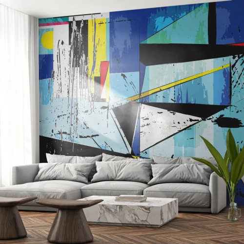 Fototapete Standard Eco - Betrachten Sie die Welt aus einem Blickwinkel ... - Abstraktion, Stück, Modernes Muster - 200x140 cm