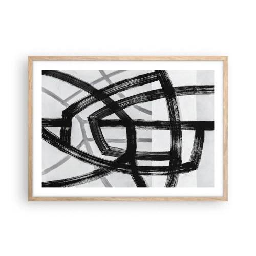 Poster in einem Rahmen aus heller Eiche - Bautiefe - 70x50 cm