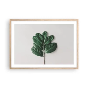 Poster in einem Rahmen aus heller Eiche - Eine Zeichnung purer Natur - 70x50 cm