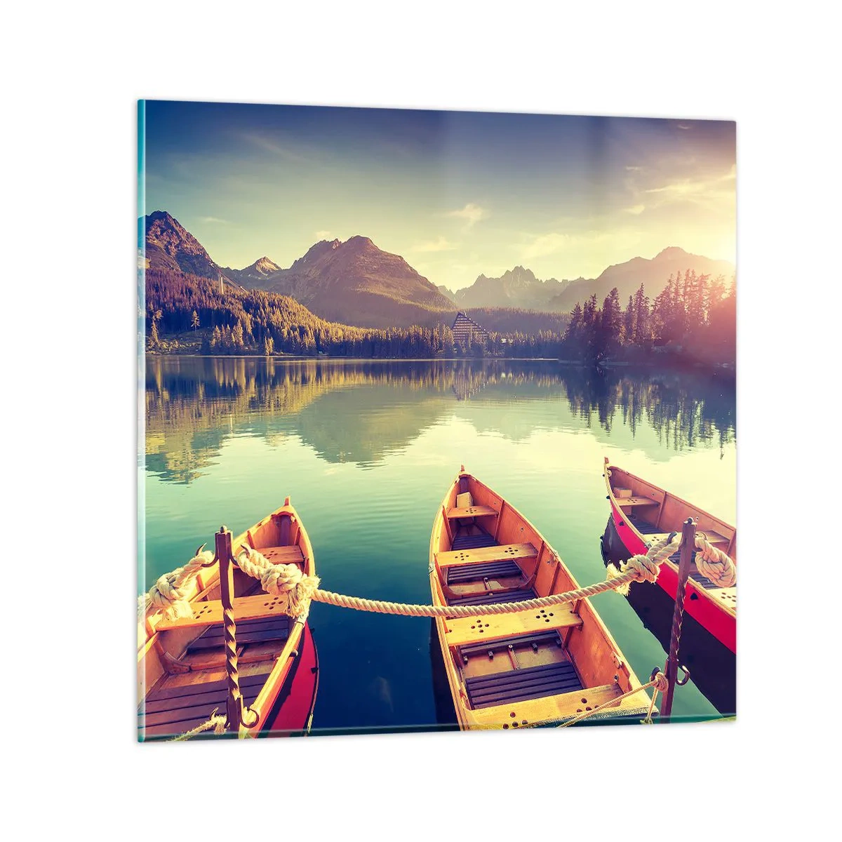 Glasbild - Bild auf glas - Lebe nach ihren Gesetzen - 40x40 cm