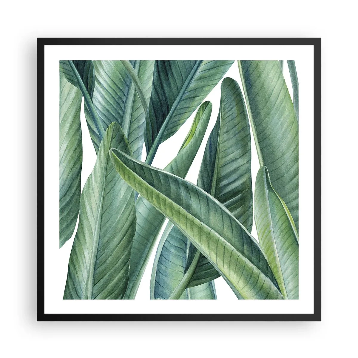 Poster in einem schwarzem Rahmen - An und für sich Grün - 60x60 cm