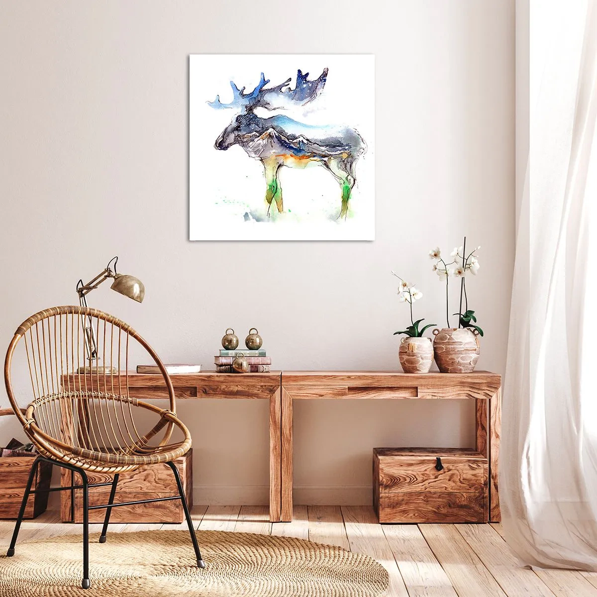 Bild auf Leinwand - Leinwandbild - Der Held eines Wintermärchens - 70x70 cm