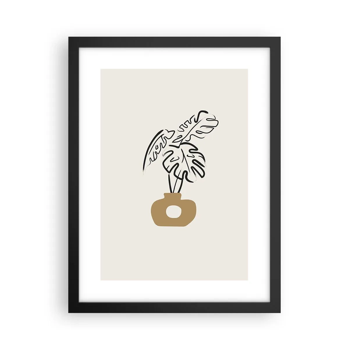 Poster in einem schwarzem Rahmen - Monstera – Heimdekoration - 30x40 cm