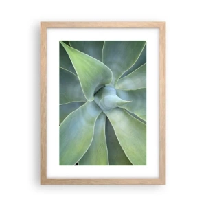 Poster in einem Rahmen aus heller Eiche - Geburt des Grüns - 30x40 cm