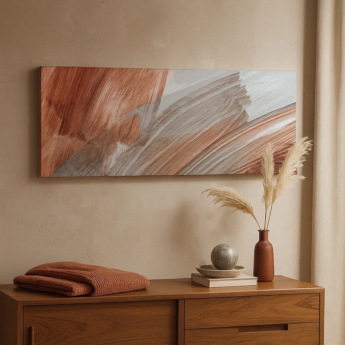 Bild auf Leinwand - Leinwandbild - Herbst und windige Abstraktion - 30x30 cm