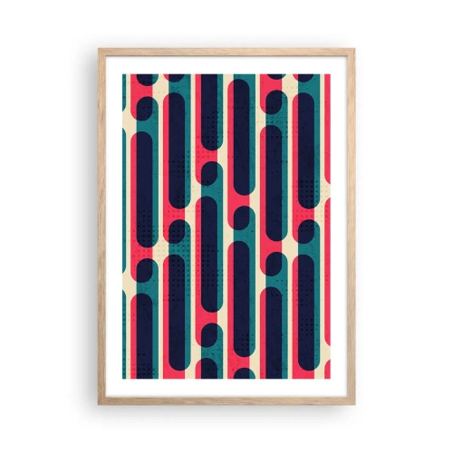 Poster in einem Rahmen aus heller Eiche - In die Tiefe und vorwärts - 50x70 cm