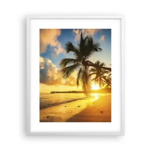 Poster in einem weißen Rahmen - Karibischer Traum - 40x50 cm