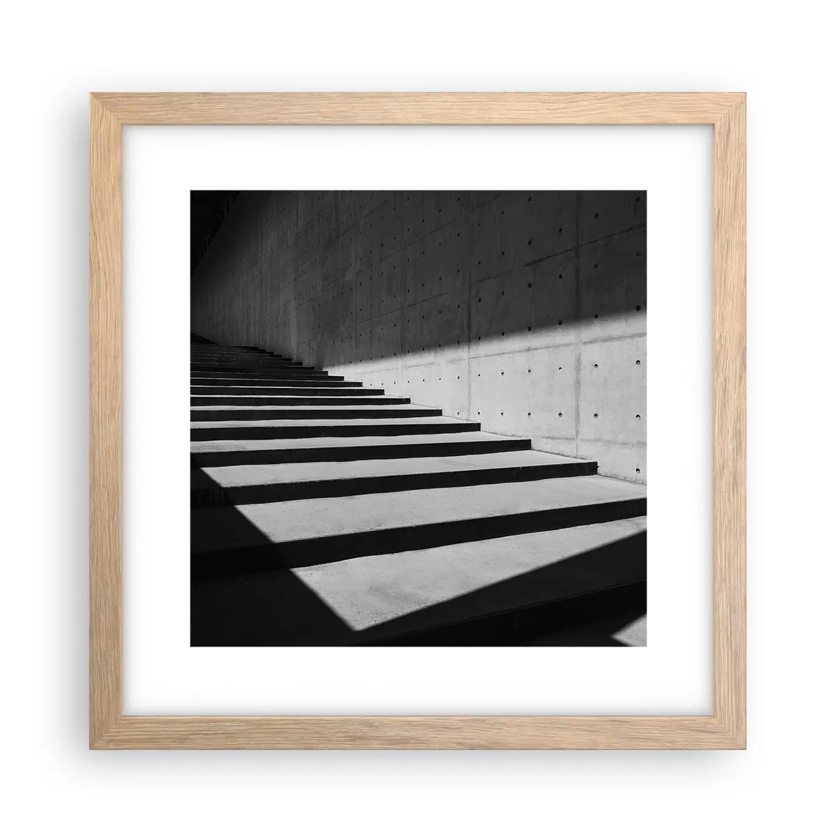 Poster in einem Rahmen aus heller Eiche - Rohe Schönheit des Modernismus - 30x30 cm