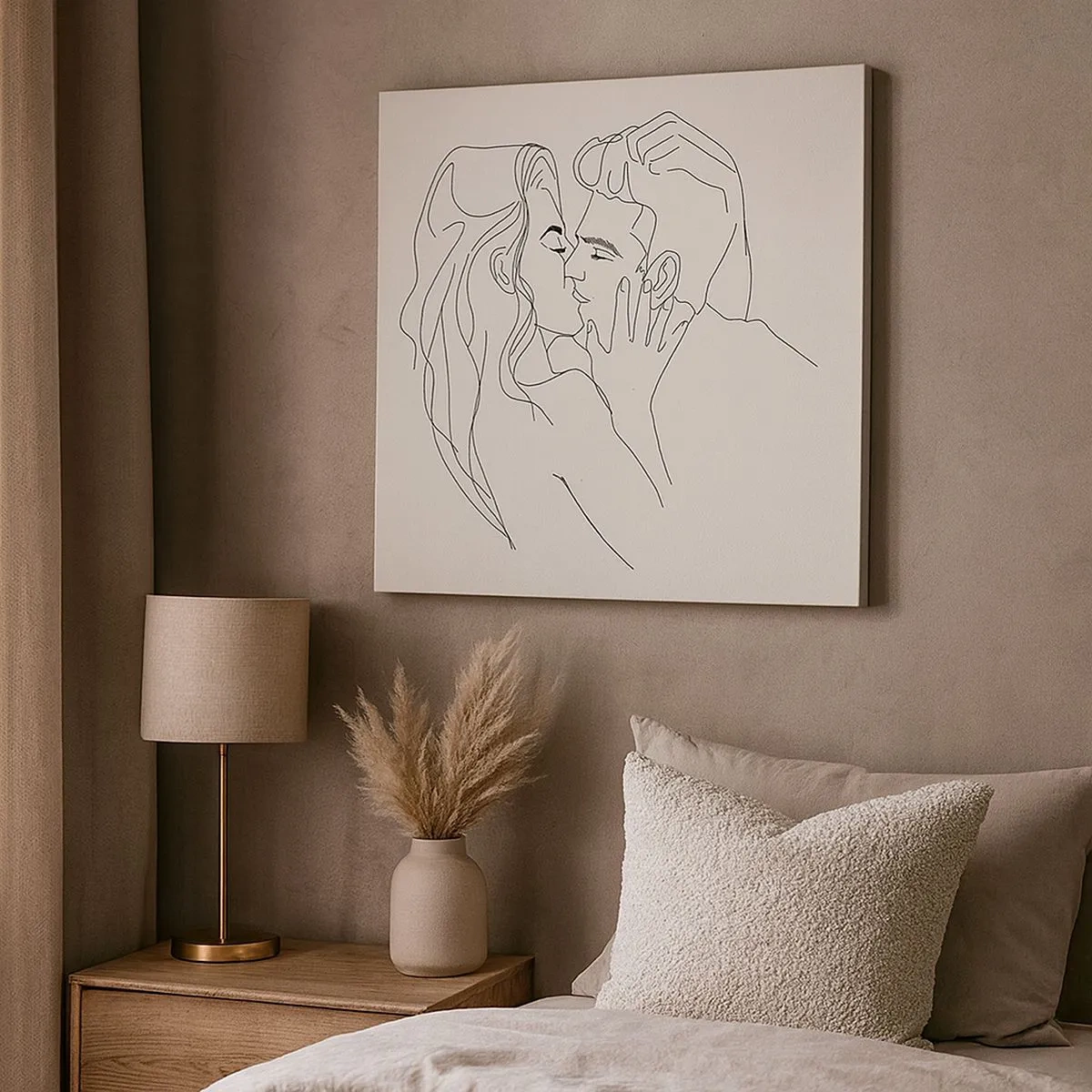 Bild auf Leinwand - Leinwandbild - Verstrickt im Gefühl - 30x30 cm